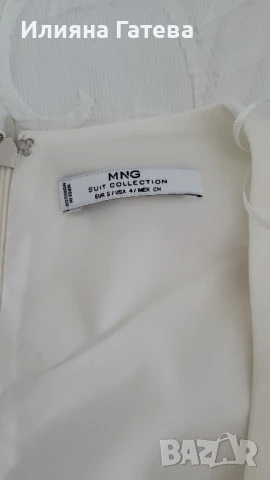 Нова бяла лятна офис официална елегантна рокля Mango  С/М, снимка 3 - Рокли - 50729076