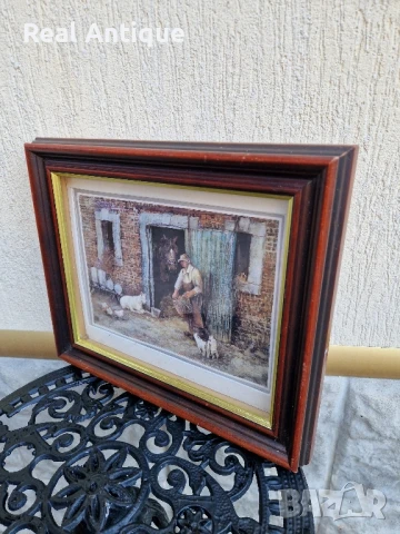 Прекрасна антикварна колекционерска белгийска авторска картина , снимка 5 - Картини - 51155719