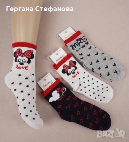 Чорапи мини Маус Размери -3/4г.5/6г.7/8г. 9/10г.Цена -2,50 лв/бр в Чорапи в  гр. Сливен - ID34629647 — Bazar.bg
