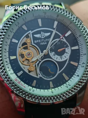 Автоматичен скелетон Брайтлинг/ Breitling 1884  автомат, снимка 3 - Мъжки - 46973135