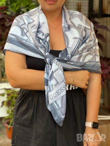 шал 100х100см chanel versace 