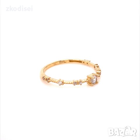 Златен дамски пръстен 1,13гр. размер:56 14кр. проба:585 модел:20058-1, снимка 2 - Пръстени - 42654939
