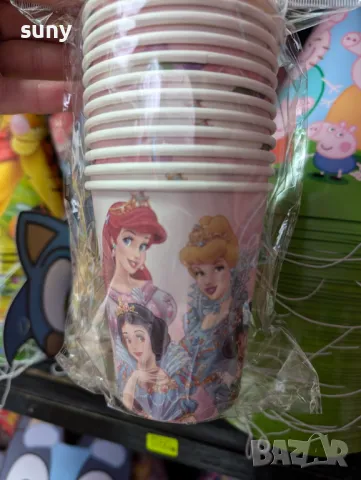 Парти чашки принцеси 12 бр