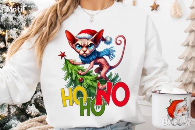 Коледни тениски с котки за цялото семейство, снимка 3 - Тениски - 52523019