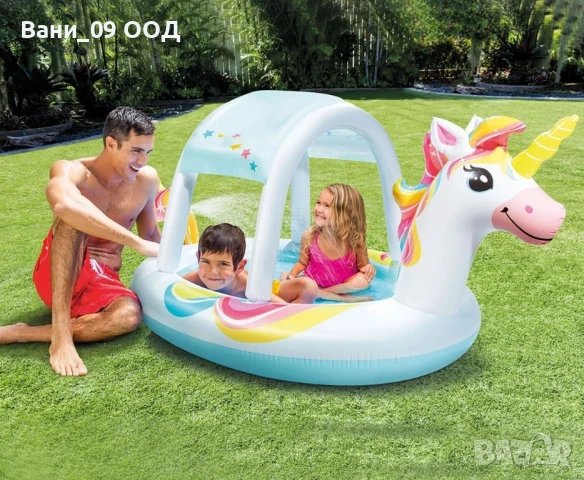 Детски басейн "Еднорог" с пръскалка , снимка 2 - Басейни и аксесоари - 50590464