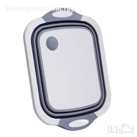 Мултифункционална сгъваема дъска за рязане, БялСив, снимка 3 - Аксесоари за кухня - 42379225