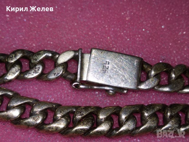 СТИЛНА СРЕБЪРНА ГРИВНА СРЕБРО 925 ВИНТИДЖ ПЛЕТКА / ЗАКОПЧАЛКАТА ИМА НУЖДА от ЛЕК РЕМОНТ! 43244, снимка 14 - Гривни - 44394047