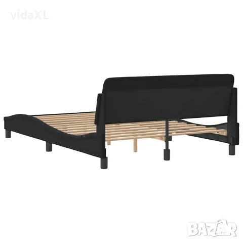 vidaXL Рамка за легло Dover, черна, 140x200 см кадифе, снимка 6 - Спални и легла - 56147421