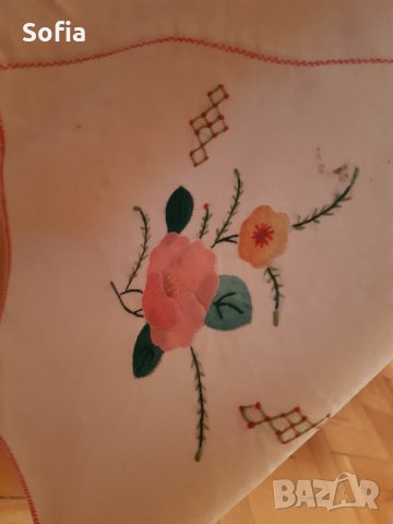 Старинни много голями покривки с апликации и ръчна бродерия-50-60те, снимка 7 - Антикварни и старинни предмети - 33883012