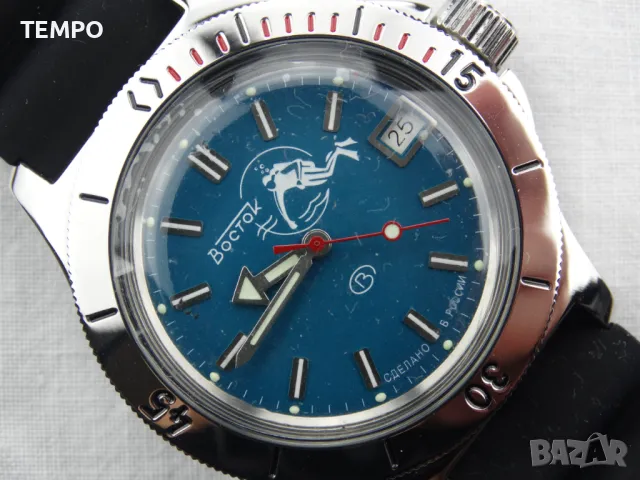 ВОСТОК АМФИБИЯ АВТОМАТИЧЕН -“SCUBA DUDE” ref: 120059 , снимка 8 - Мъжки - 42201949