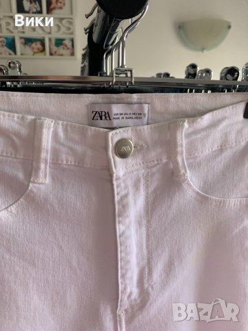 Zara бели дънки Зара, снимка 4 - Дънки - 39636872