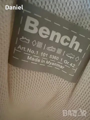 Бели Маратонки Bench номер 42 унисекс, снимка 5 - Маратонки - 55962861