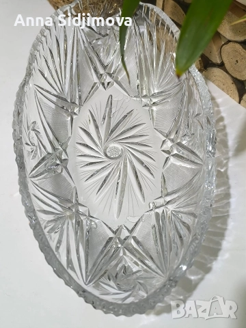Фруктиера и бонбониера кристал Сливен , снимка 3 - Други - 52858770