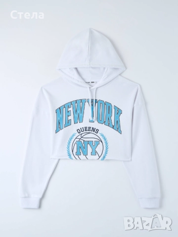 Terranova кроп скъсен суитчър, РАЗЛИЧНИ ЦВЕТОВЕ, дамски, детски, за момиче, сив, нов, с етикет, снимка 8 - Суичъри - 47134658