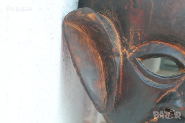 Стара дървена ритуална маска , снимка 2 - Антикварни и старинни предмети - 33894671