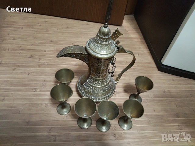 Стар месингов чайник , снимка 7 - Колекции - 53462944