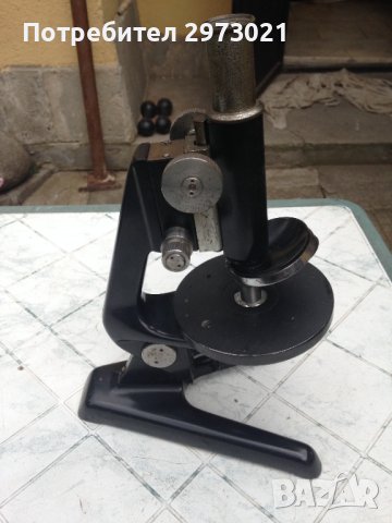 старинен микроскоп, снимка 4 - Антикварни и старинни предмети - 41912954