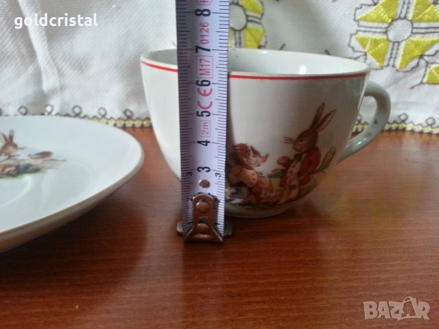 Стар български порцелан детски комплект за хранене , снимка 5 - Антикварни и старинни предмети - 40622279