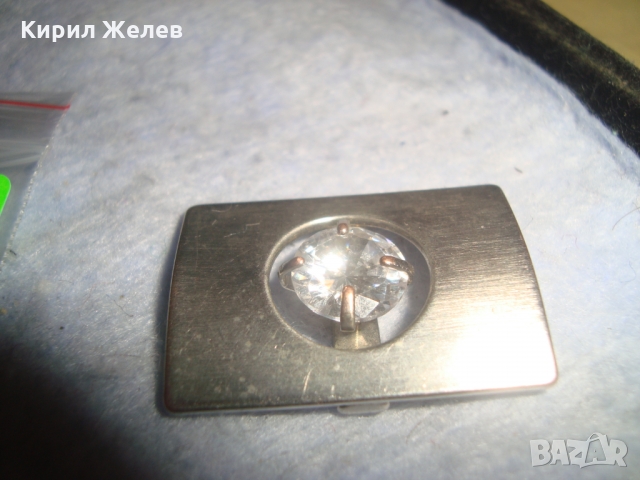 ПОСРЕБРЕН ВИНТИДЖ АРТ МЕДЕН МЕДАЛЬОН с ГОЛЯМ ЮВЕЛИРНО ФАСЕТИРАН ПЛАНИНСКИ КРИСТАЛ 26066, снимка 8 - Колиета, медальони, синджири - 36064042