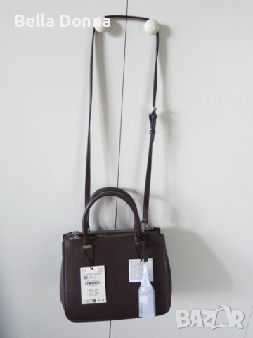 ЗАРА Дамска мини градска чанта/ ZARA Mini city bag, цвят бордо, снимка 5 - Чанти - 53603517