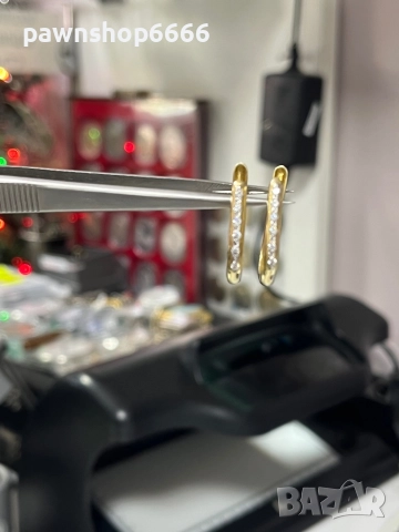 Златни обеци 14К, снимка 5 - Обеци - 52825217