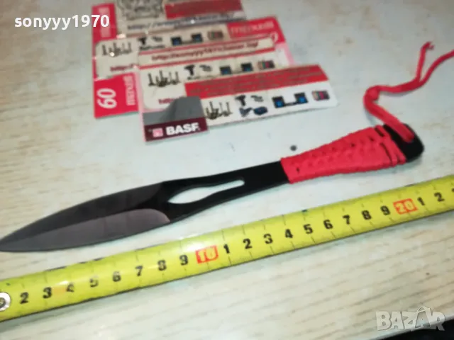 КАМА МЕТАЛЕН НОЖ С ВЪЖЕНА ОПЛЕТКА-ЧЕРВЕНО 2002251933, снимка 7 - Ножове - 49213113