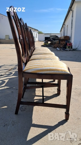 Столове трапезни масив махагон №023, снимка 2 - Столове - 52750380