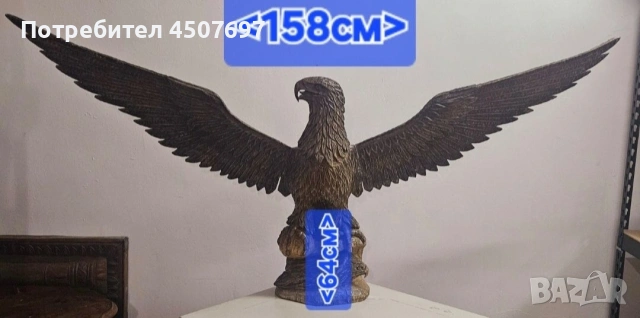 Скулптурата на Орел 1890г., снимка 3 - Статуетки - 53076920