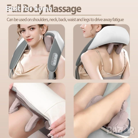 generic Масажор за врата и гърба с топлина – 5D Шиацу, снимка 3 - Масажори - 50755173