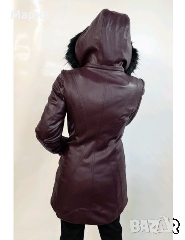 Кожено яке Патладжан, снимка 3 - Якета - 34677048