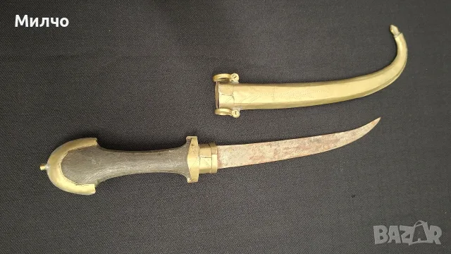 Старинен ориенталски КИНЖАЛ JAMBIYA/KHANJAR, снимка 2 - Антикварни и старинни предмети - 55824646
