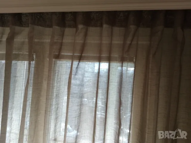 Кафяво полупрозрачно перде, снимка 6 - Пердета и завеси - 48701232