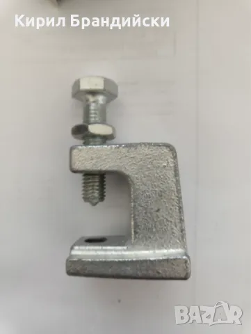 Метална скоба за шпилка ,трегерен окачвач с болт M10 и шпилка М8 с VDS  , нови