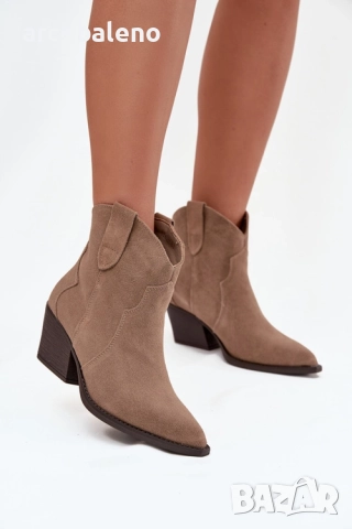 Дамски уестърн и байкърски ботуши Beretta от естествен велур, 4цвята , снимка 8 - Дамски боти - 52346646