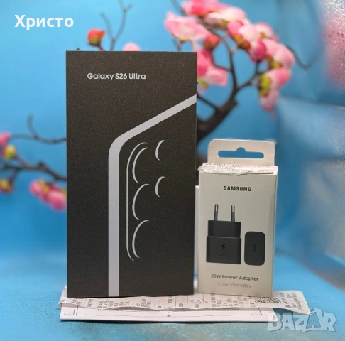 НОВ!!! Samsung Galaxy S26 Ultra, Dual SIM, 16GB RAM, 1TB, 5G, Sky Blue + подарък адаптер , снимка 2 - Samsung - 53785971