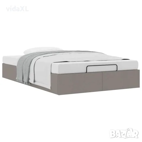 vidaXL Османска рамка за легло без матрак, таупе, 120x200 см, плат, снимка 5 - Спални и легла - 56146988