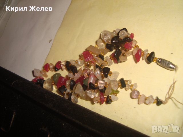 СТАРО СКЪПОЦЕННО КОЛИЕ ПЛАНИНСКИ КРИСТАЛ АХАТ ОНИКС НАТ. РУБИН 24359, снимка 4 - Колиета, медальони, синджири - 33876185