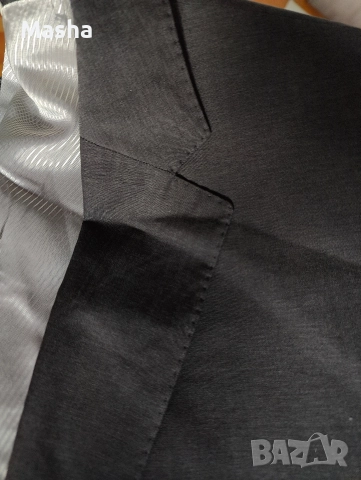 HUGO BOSS Vintage сиво мъжко вълнено сако L, снимка 8 - Сака - 52814933