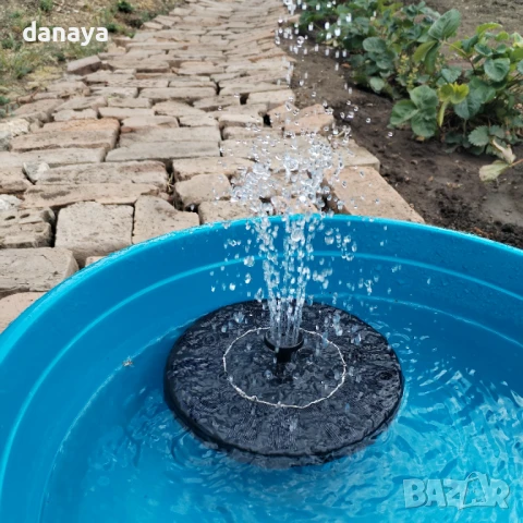 5977 Светещ соларен фонтан с лед светлини, снимка 7 - Градински мебели, декорация  - 50830460