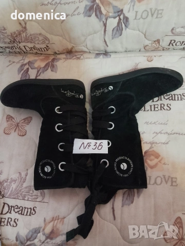 Дамски велурени ботуши, снимка 4 - Дамски ботуши - 53274611