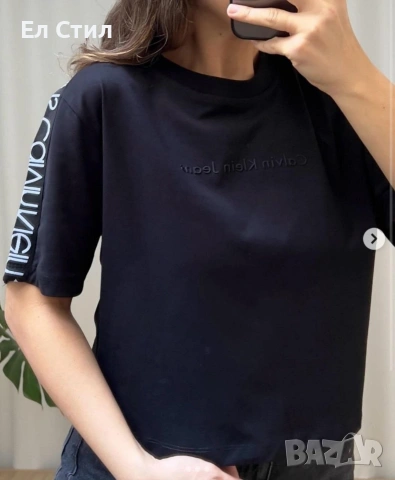 📌#Памучна #тениска 23 евро Черно Л Бяло М, снимка 2 - Тениски - 53447505