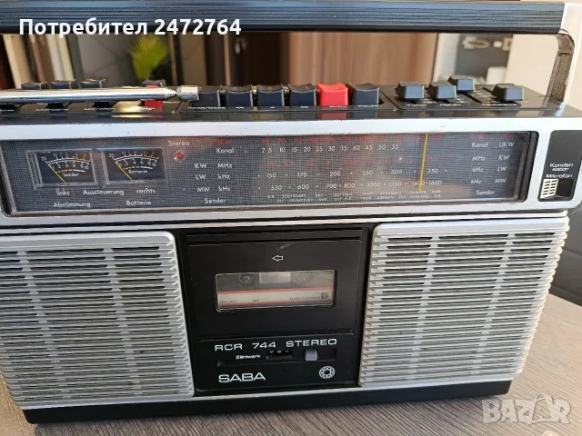 Радиокасетофон SABA RCR 744, снимка 2 - Радиокасетофони, транзистори - 55774299