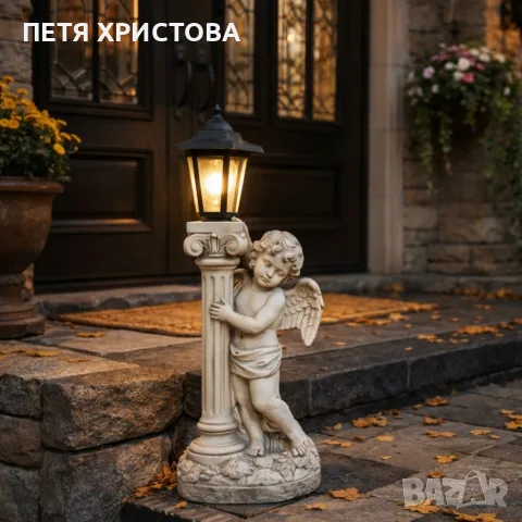 Соларна лампа ангел - елегантна декорация за всеки двор.