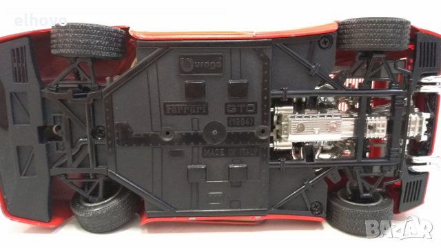 Метална количка Ferrari GTO(1984) Burago 1:18, снимка 6 - Колекции - 34358325