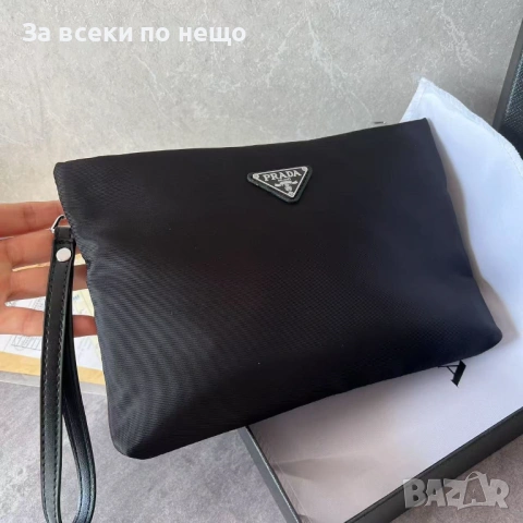 Prada Черна Чанта Тип Клъч С Торбичка На Марката Код 66Btq13, снимка 3 - Чанти - 53753980
