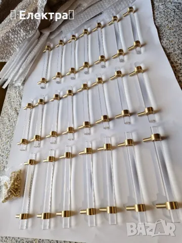 16 броя красиви и елегантни дръжки от месинг и акрил, снимка 8 - Други - 49875178