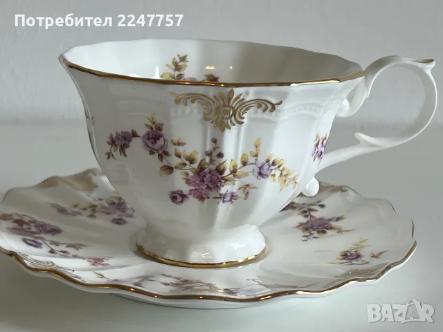 Елегантен порцеланов двоен сет за чай "SD Luxury" Bone China, снимка 5 - Антикварни и старинни предмети - 56097286