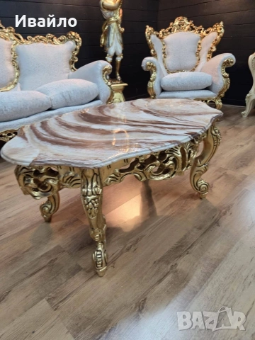 Италианска барокова холна гарнитура , снимка 6 - Дивани и мека мебел - 53698130