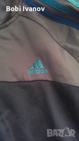 adidas сиво горнище размер M и подарък панталон Ellesse, снимка 2 - Спортни дрехи, екипи - 42536337