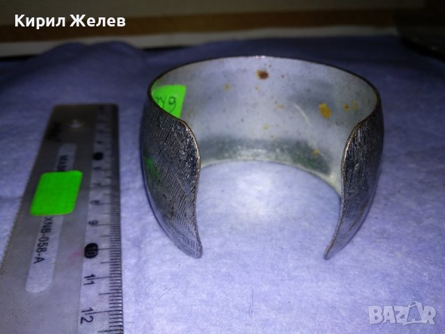 ФЛОРАЛНО ОРНАМЕНТИРАНА СРЕБРИСТА СТОМАНЕНА РЕГУЛИРУЕМА РЕТРО ГРИВНА 10084, снимка 3 - Гривни - 41265078